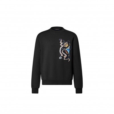 LOUIS VUITTON EMBROIDERED LONG-SLEEVED SWEATSHIRT 1AJCCW
